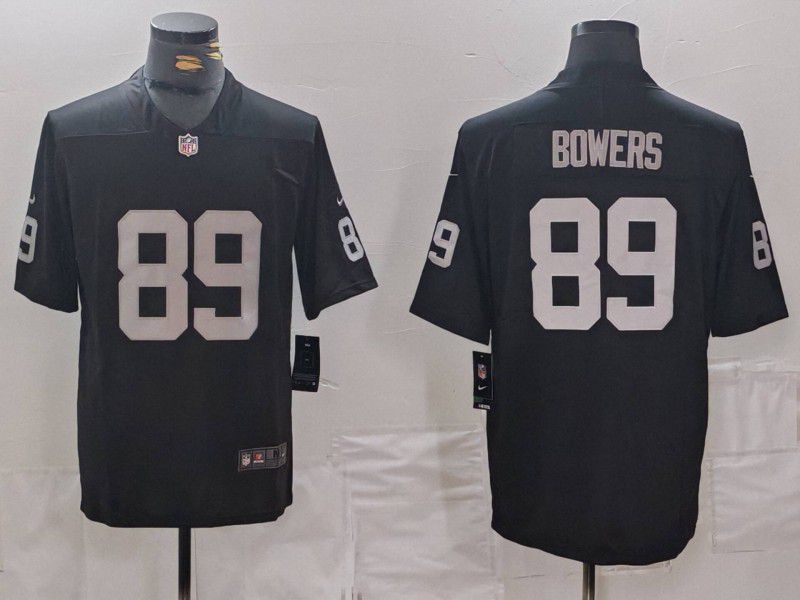 Men Oakland Raiders 89 Bowers Black 2024 Nike Vapor Limited NFL Jersey